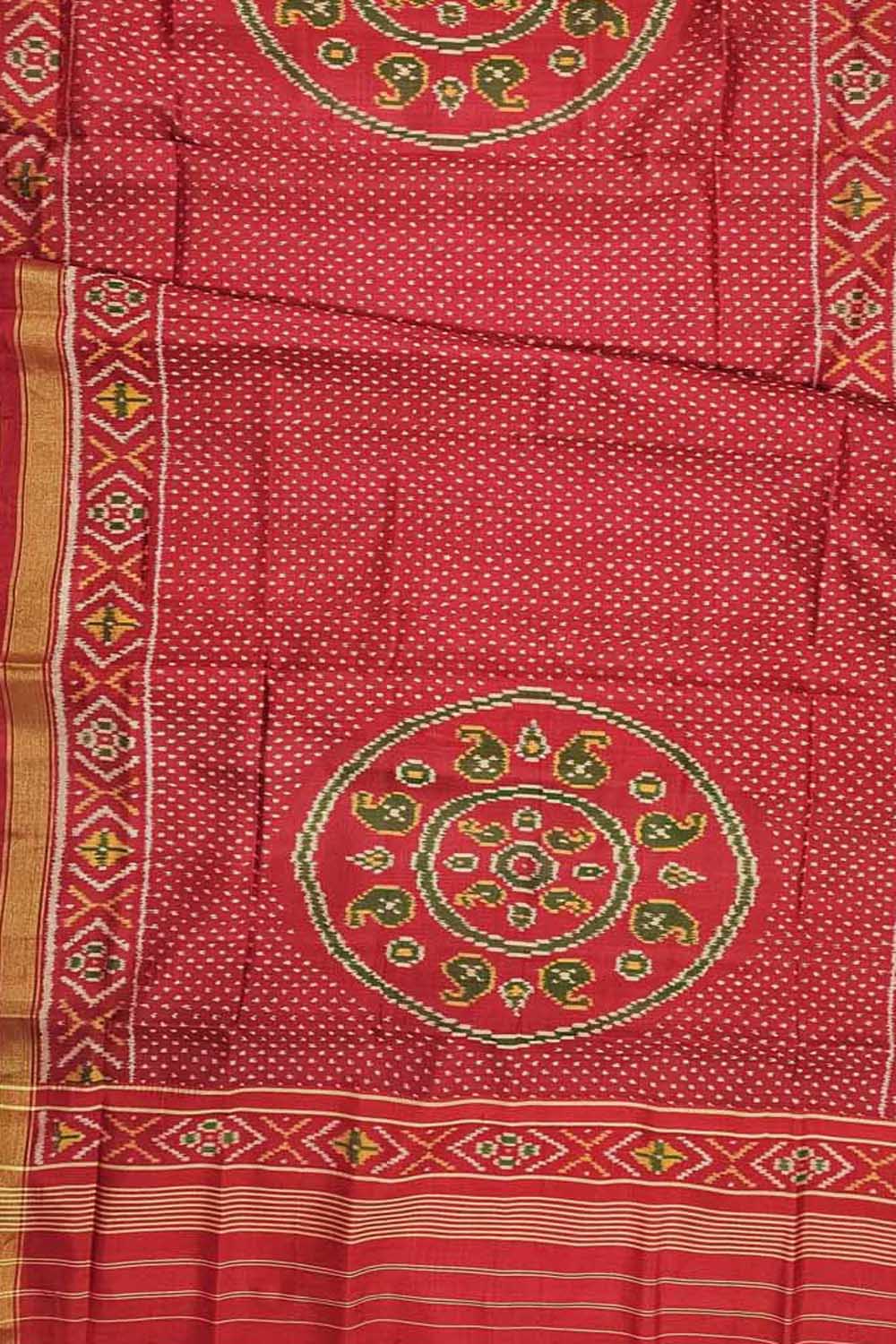 Exquisite Red Patola Handloom Single Ikat Silk Dupatta: A Timeless Fashion Statement - Luxurion World