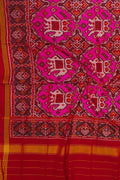 Pink Semi Patan Patola Handloom Pure Silk Dupatta: Exquisite Elegance in Every Thread - Luxurion World