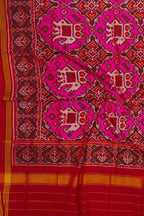 Pink Semi Patan Patola Handloom Pure Silk Dupatta: Exquisite Elegance in Every Thread - Luxurion World