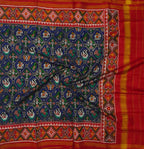 Exquisite Blue Semi Patan Patola Handloom Pure Silk Dupatta - Luxurion World