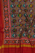 Exquisite Multicolor Semi Patan Patola Handloom Pure Silk Dupatta - Luxurion World
