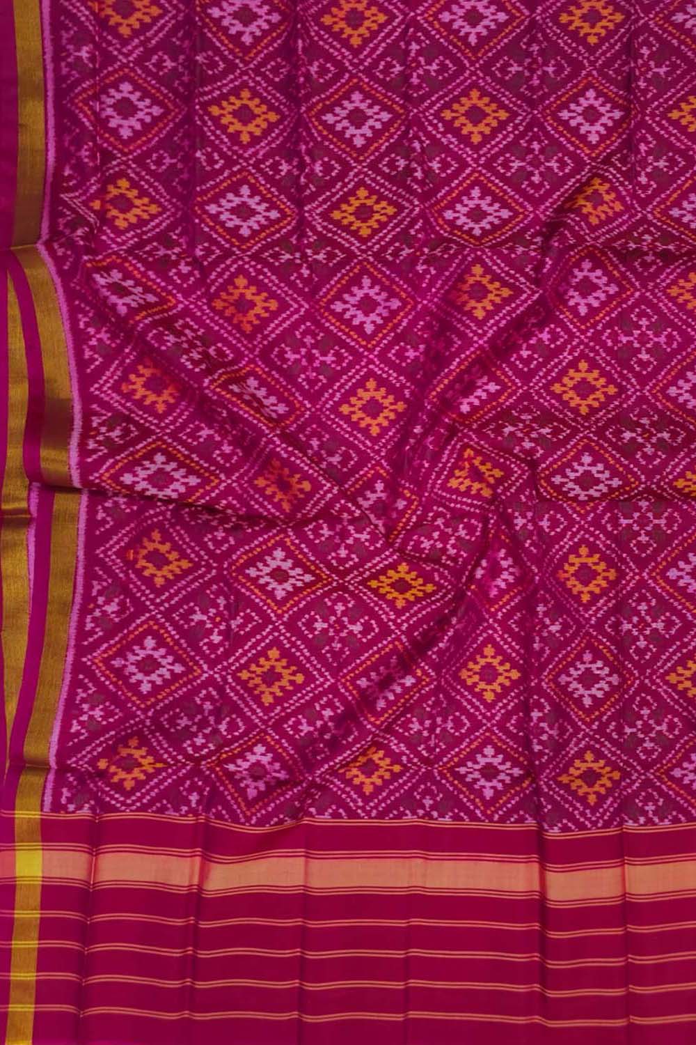 Exquisite Pink Patola Handloom Single Ikat Silk Dupatta: A Timeless Fashion Statement - Luxurion World