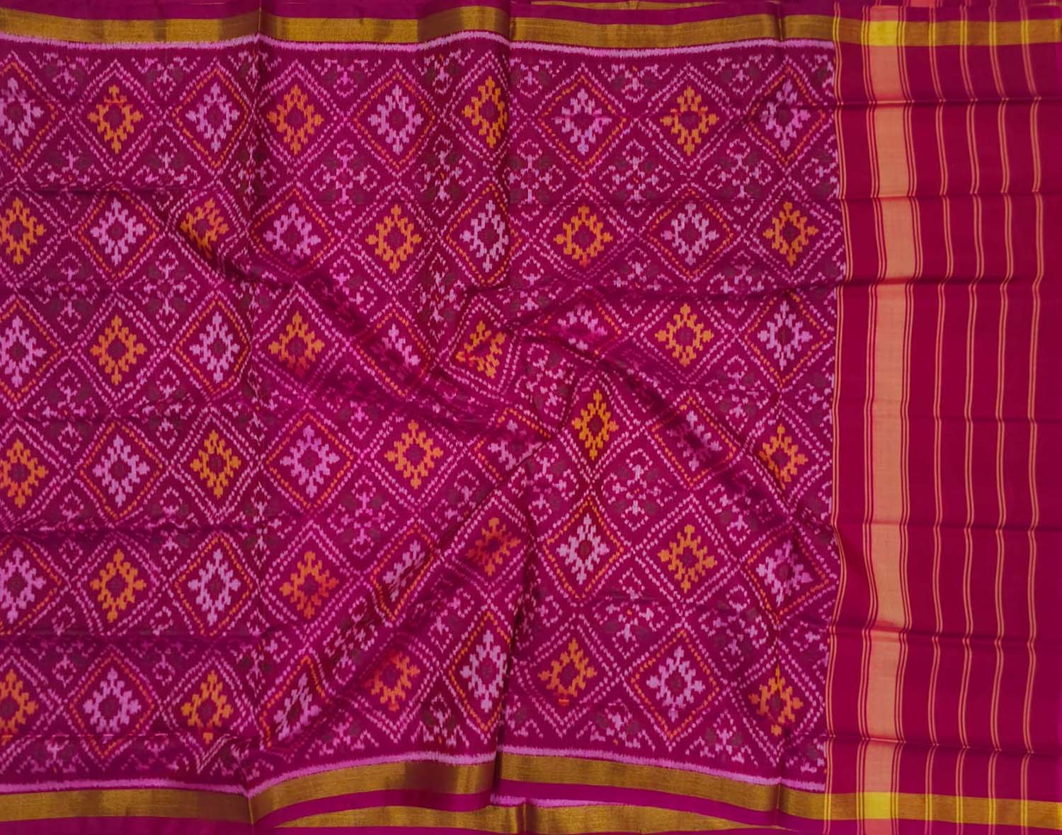 Exquisite Pink Patola Handloom Single Ikat Silk Dupatta: A Timeless Fashion Statement - Luxurion World