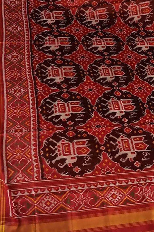 Multicolor Semi Patan Patola Handloom Pure Silk Dupatta - Luxurion World