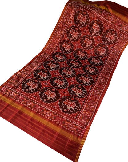 Multicolor Semi Patan Patola Handloom Pure Silk Dupatta - Luxurion World