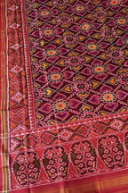 Multicolor Semi Patan Patola Handloom Pure Silk Dupatta - Luxurion World