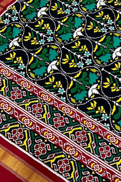 Multicolor Patan Patola Handloom Pure Silk Double Ikat Dupatta
