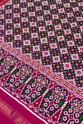 Purple Patan Patola Handloom Pure Silk Double Ikat Dupatta - Luxurion World