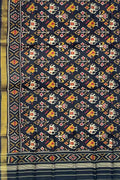Black Patola Handloom Pure Silk Single Ikat Dupatta: Timeless Elegance in Every Thread - Luxurion World