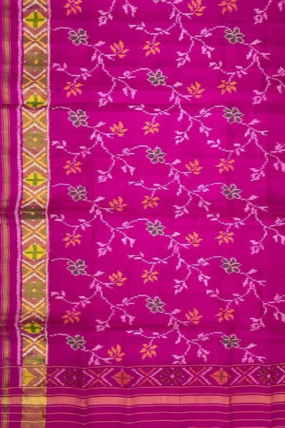 Exquisite Pink Patola Handloom Silk Ikat Dupatta: A Timeless Masterpiece - Luxurion World
