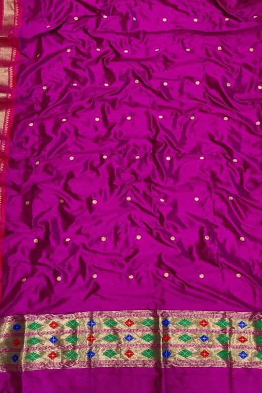 Pink Paithani Pure Silk Dupatta