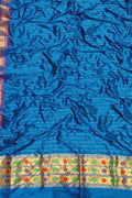 Blue Paithani Pure Silk Dupatta - Luxurion World