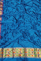 Blue Paithani Pure Silk Dupatta - Luxurion World