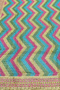 Multicolor Phulkari Chinnon Dupatta - Luxurion World