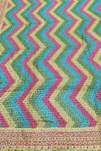Multicolor Phulkari Chinnon Dupatta - Luxurion World