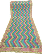 Multicolor Phulkari Chinnon Dupatta - Luxurion World