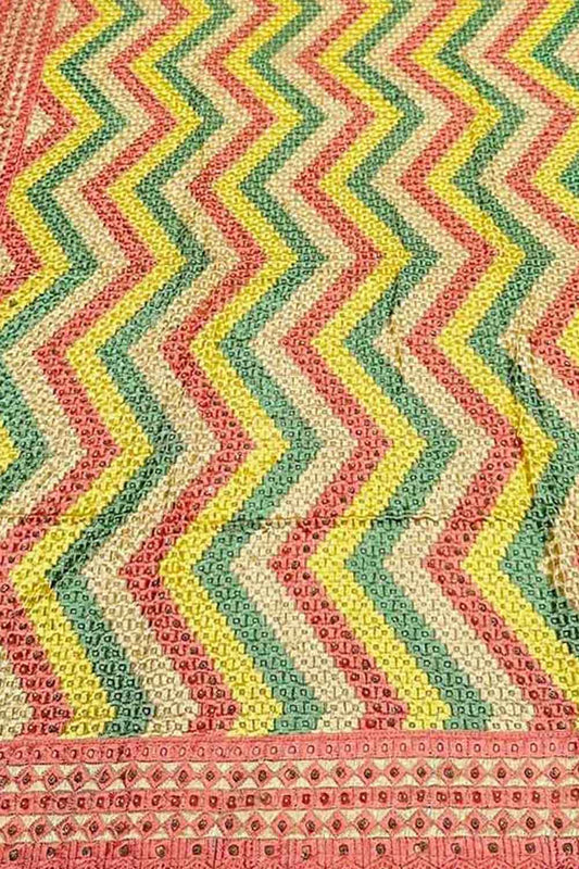 Multicolor Phulkari Chinnon Dupatta - Luxurion World