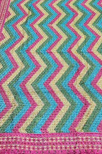 Multicolor Phulkari Chinnon Dupatta - Luxurion World