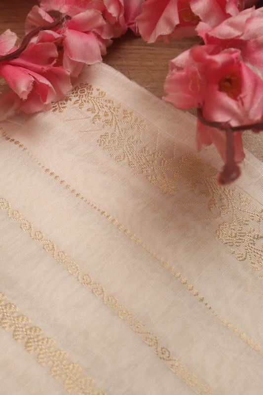 Dyeable Banarasi Chanderi Silk Fabric ( 2.5 Mtr ) - Luxurion World