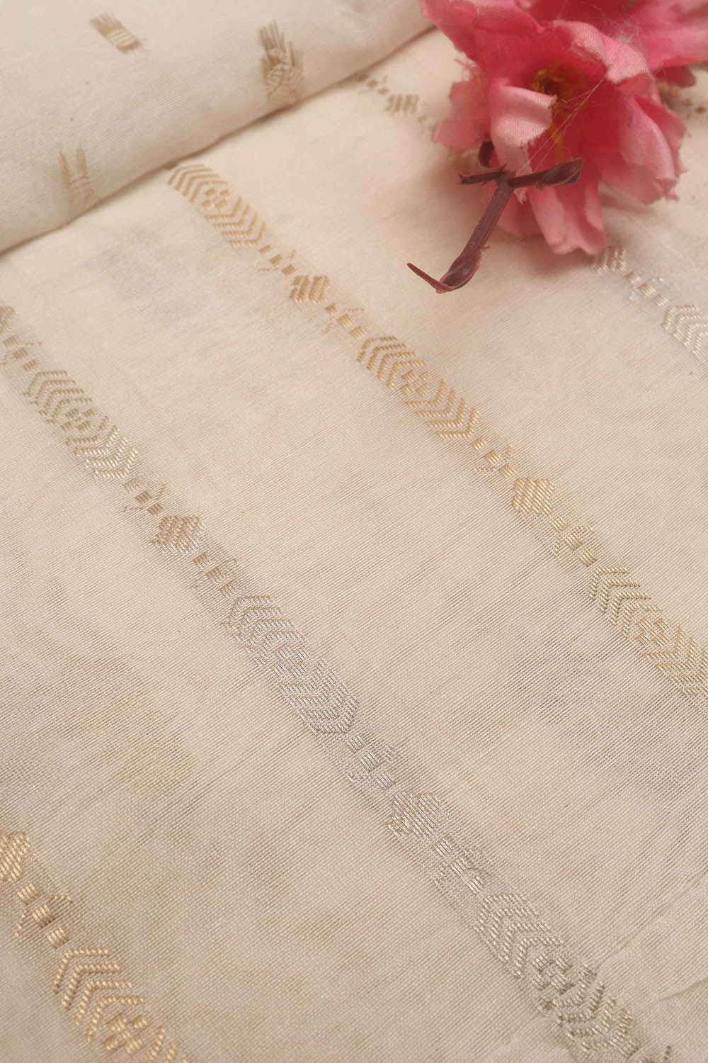 Dyeable Banarasi Chanderi Silk Fabric ( 2.5 Mtr ) - Luxurion World