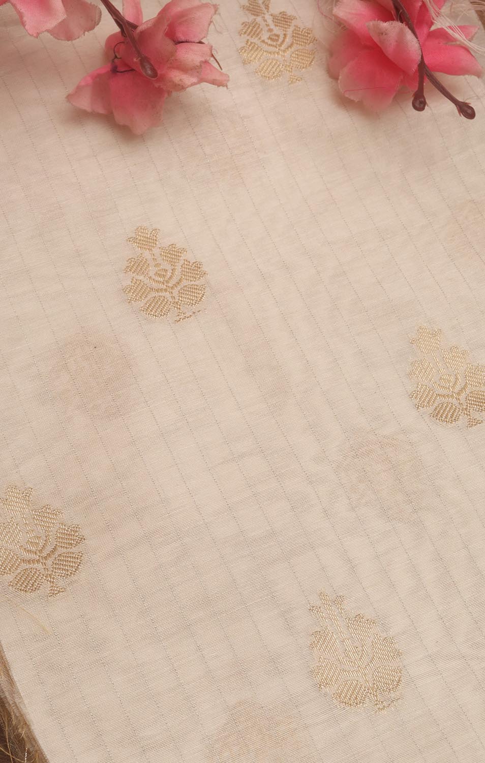 Dyeable Banarasi Chanderi Silk Fabric ( 2.5 Mtr ) - Luxurion World