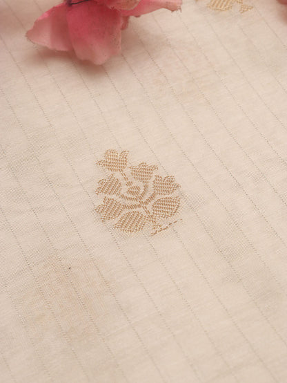 Dyeable Banarasi Chanderi Silk Fabric ( 2.5 Mtr ) - Luxurion World