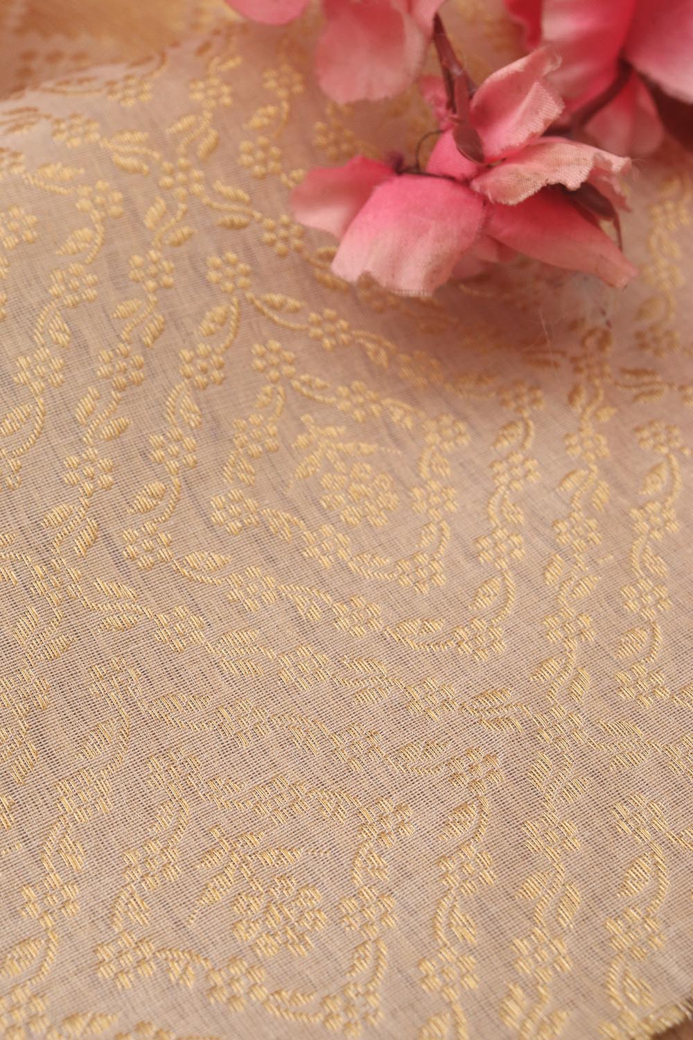 Dyeable Banarasi Chanderi Silk Fabric ( 2.5 Mtr ) - Luxurion World