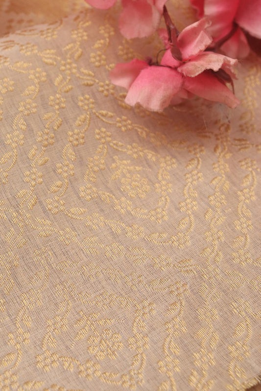 Dyeable Banarasi Chanderi Silk Fabric ( 2.5 Mtr ) - Luxurion World