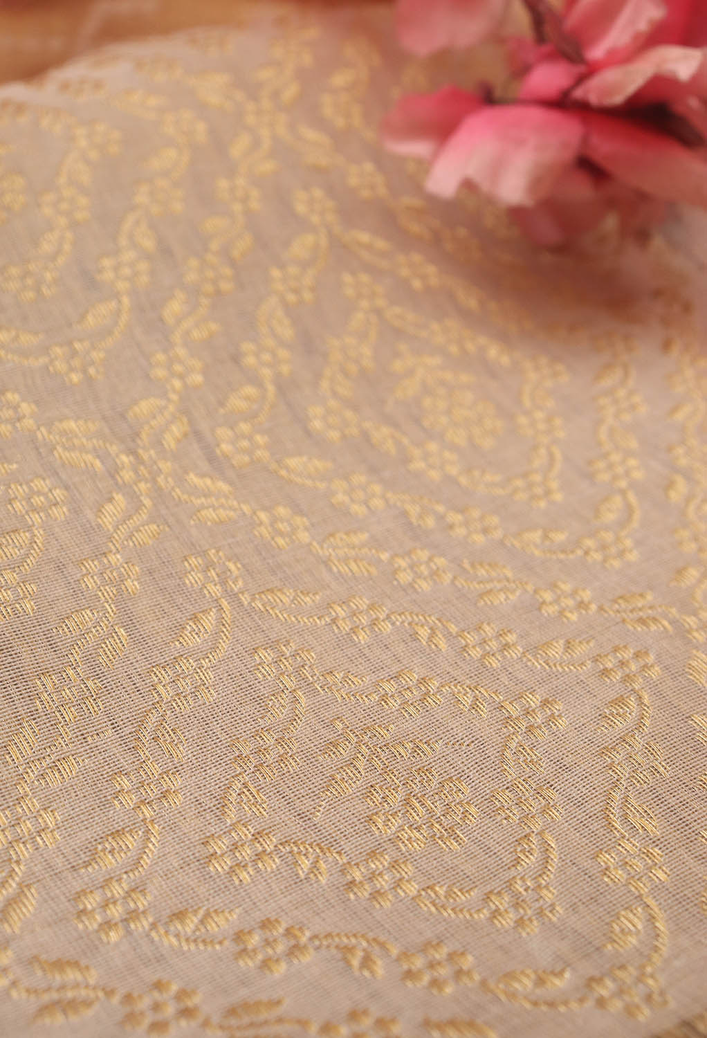 Dyeable Banarasi Chanderi Silk Fabric ( 2.5 Mtr ) - Luxurion World