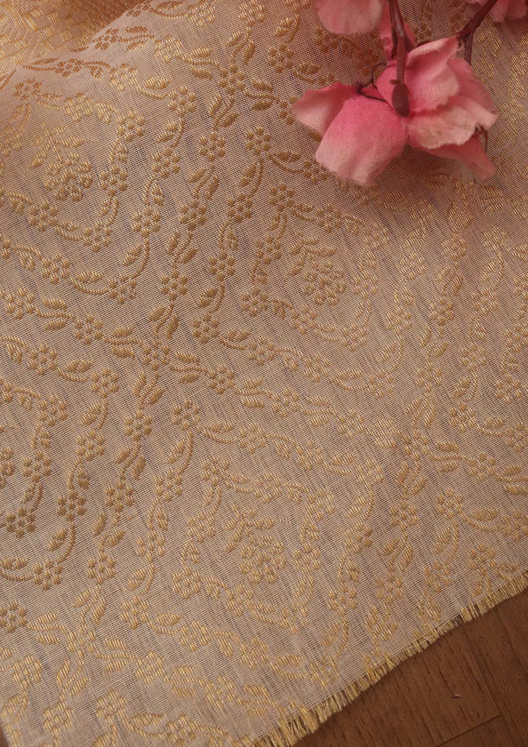 Dyeable Banarasi Chanderi Silk Fabric ( 2.5 Mtr ) - Luxurion World