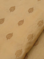 Dyeable Banarasi Pure Satin Katan Silk Fabric ( 1 Mtr ) - Luxurion World