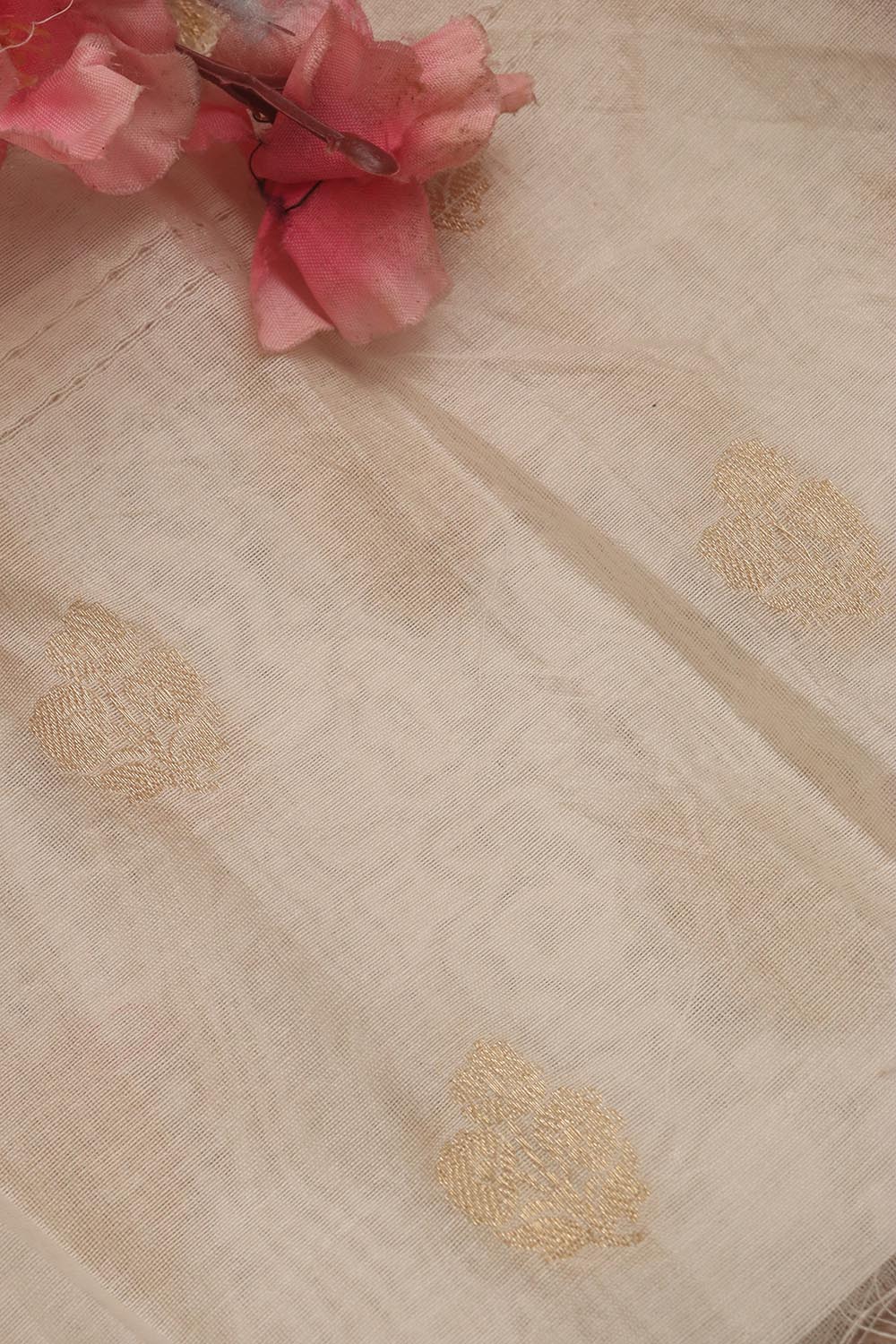 Dyeable Banarasi Pure Cotton Fabric ( 2.5 Mtr ) - Luxurion World