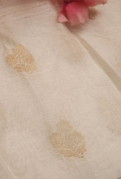 Dyeable Banarasi Pure Cotton Fabric ( 2.5 Mtr ) - Luxurion World