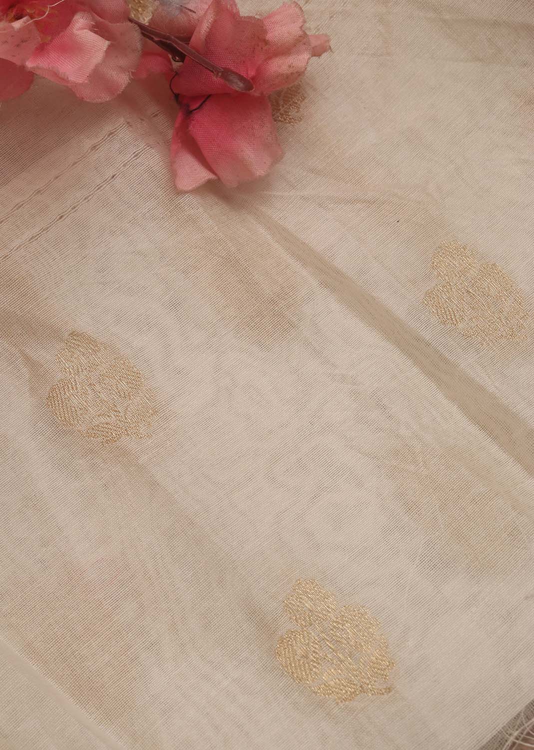 Dyeable Banarasi Pure Cotton Fabric ( 2.5 Mtr ) - Luxurion World