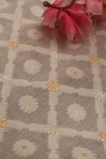 Dyeable Banarasi Pure Cotton Fabric ( 2.5 Mtr ) - Luxurion World