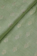 Green Banarasi Chiniya Silk Fabric - Luxurious 1 Mtr Length - Luxurion World