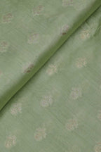Green Banarasi Chiniya Silk Fabric - Luxurious 1 Mtr Length - Luxurion World
