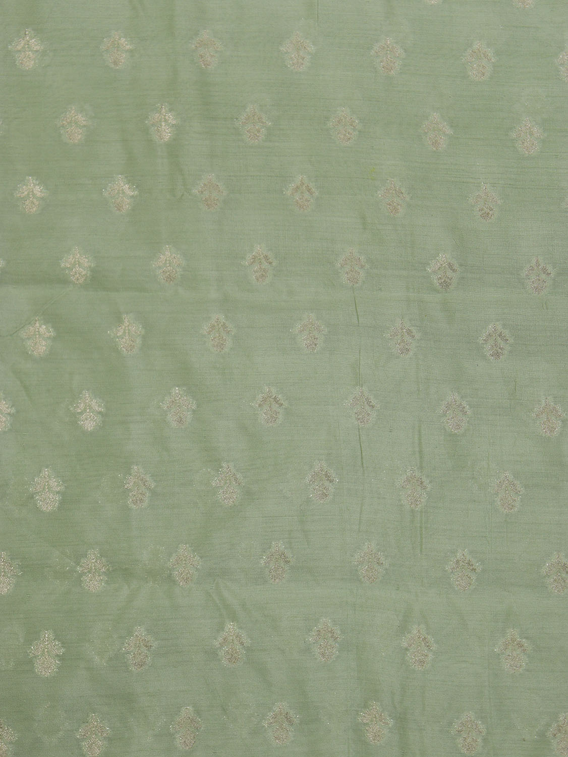 Green Banarasi Chiniya Silk Fabric - Luxurious 1 Mtr Length - Luxurion World