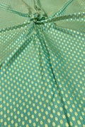 Shop Now for Green Banarasi Silk Zari Booti Fabric - Get 1 Mtr - Luxurion World