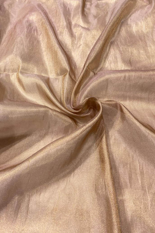 Pastel Handloom Banarasi Tissue Silk Fabric ( 2.5 Mtr )