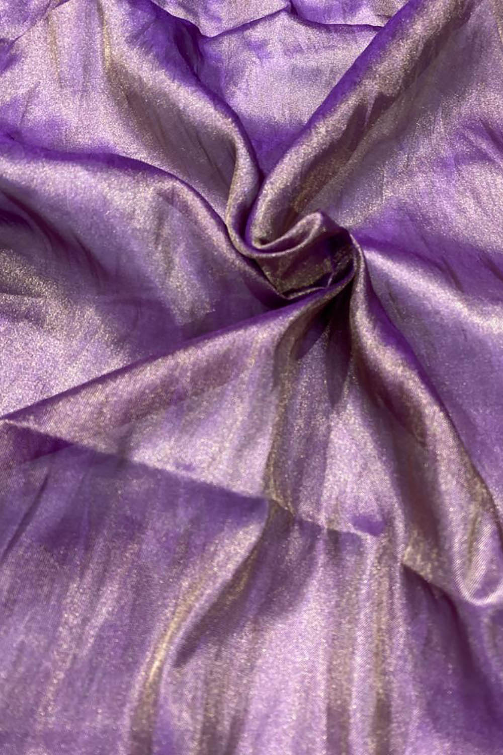 Purple Handloom Banarasi Tissue Silk Fabric ( 0.75 Mtr ) - Luxurion World