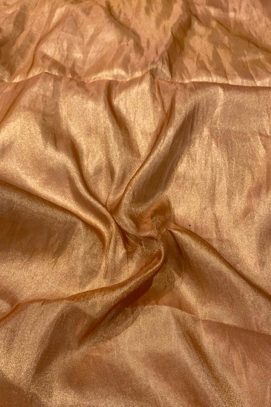 Golden Handloom Banarasi Tissue Silk Fabric ( 2.5 Mtr ) - Luxurion World