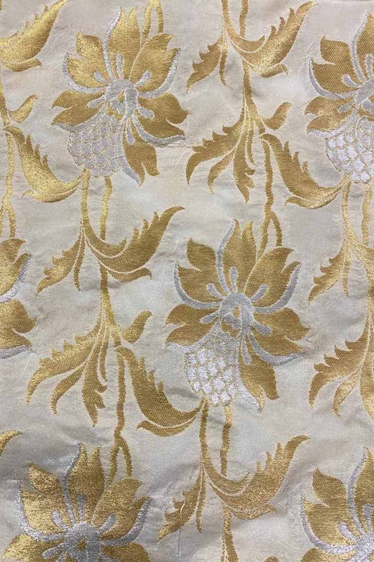 Dyeable Banarasi Silk Fabric ( 2.5 Mtr ) - Luxurion World