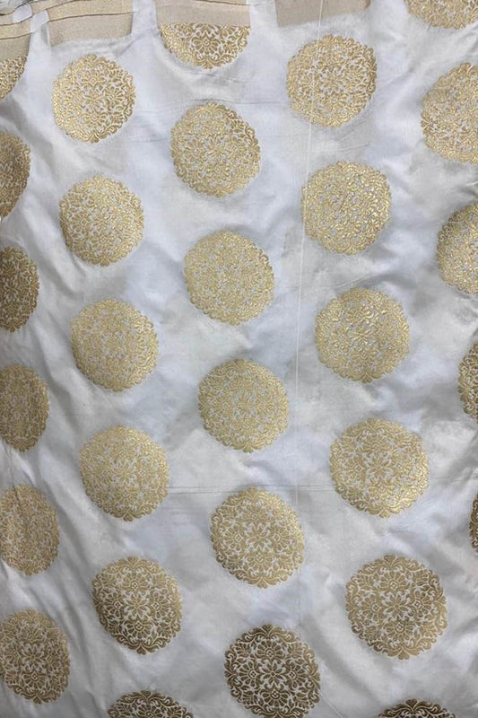 Dyeable Banarasi Silk Fabric ( 2.5 Mtr ) - Luxurion World