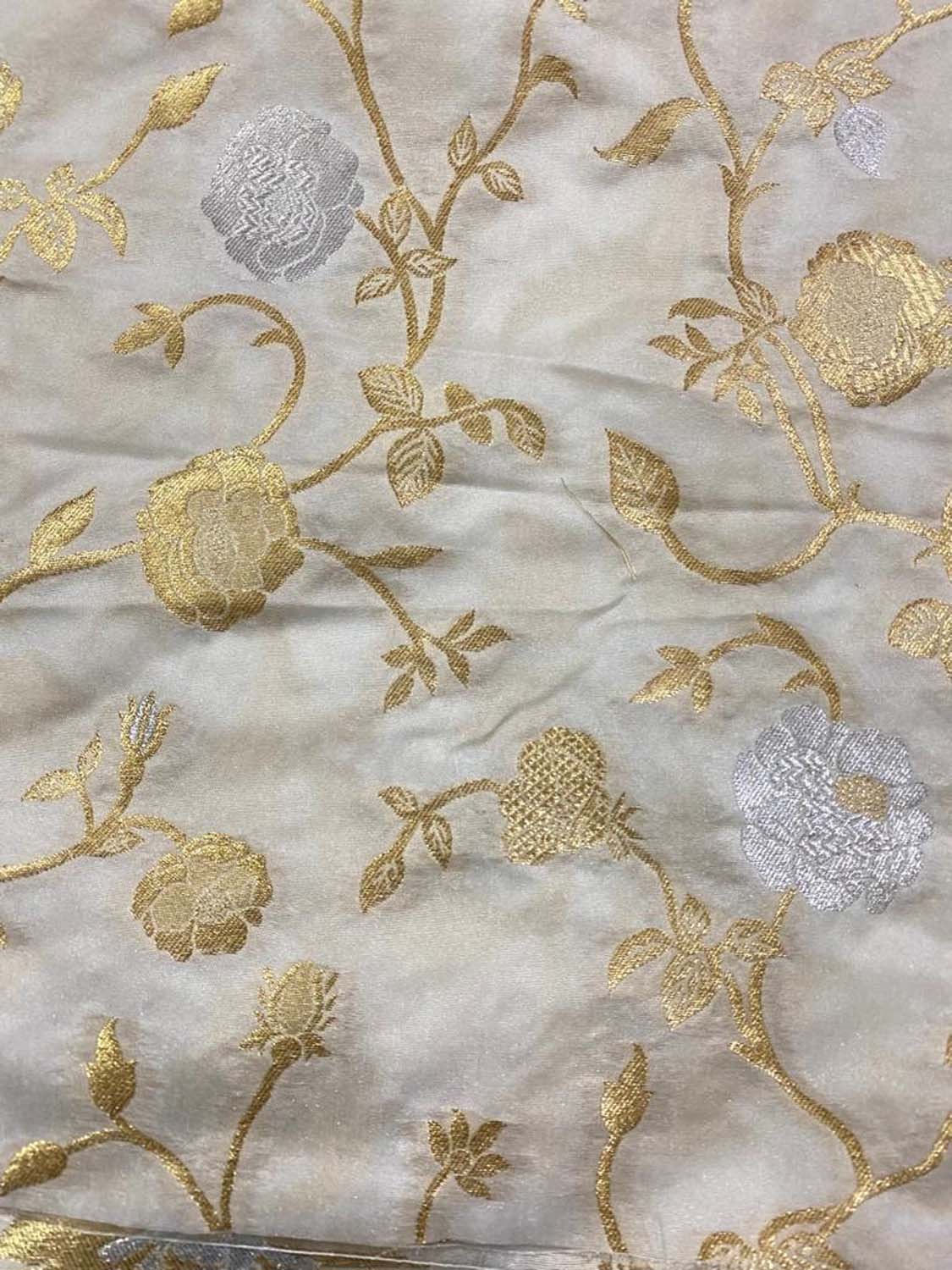 Dyeable Banarasi Silk Fabric ( 2.5 Mtr ) - Luxurion World