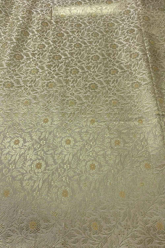 Pastel Banarasi Brocade Silk Fabric ( 2.5 Mtr ) - Luxurion World