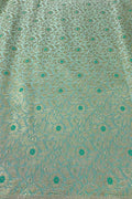Blue Banarasi Brocade Silk Fabric ( 2.5 Mtr ) - Luxurion World