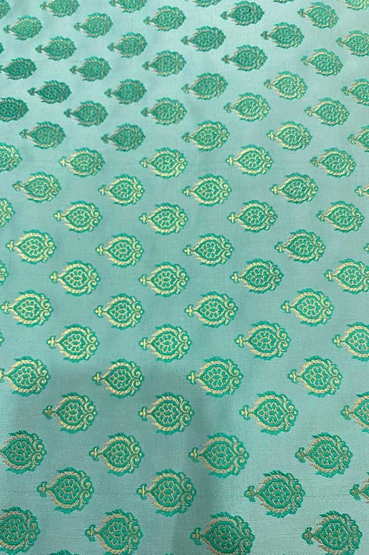 Blue Banarasi Silk Fabric ( 2.5 Mtr ) - Luxurion World