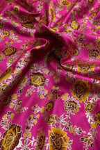 Exquisite Pink Banarasi Meenakari Silk Fabric ( 2.5 Mtrs ) - Luxurion World
