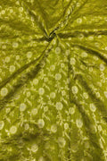 Green Banarasi Handloom Pure Raw Silk Fabric - Elegance ( 2.5 Mtr ) - Luxurion World